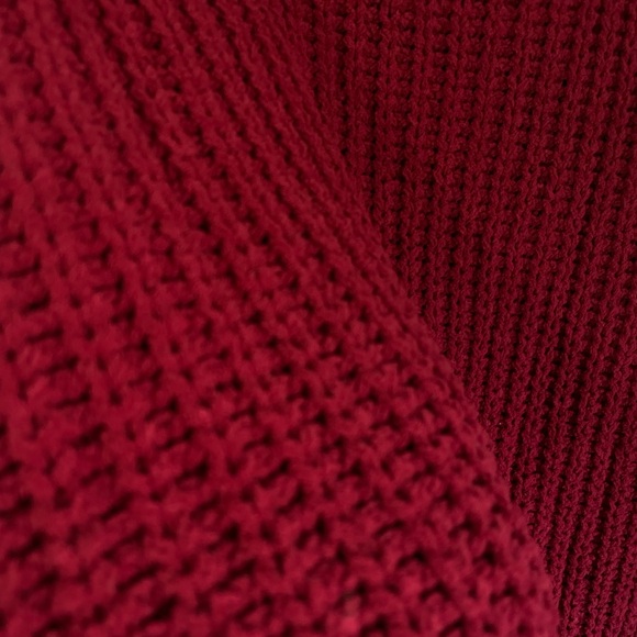 Burgundy Chenille Oversized Boat Neck Sweater Small - Picture 6 of 6